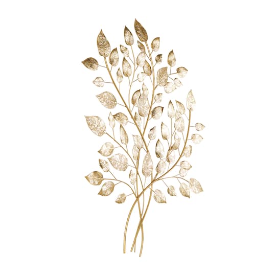 33" Gold Metal Leaf Metallic Wall Décor